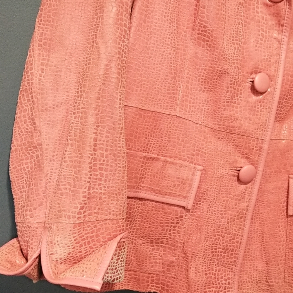 Bradley bayou Embossed leather jacket size L - Picture 3 of 10